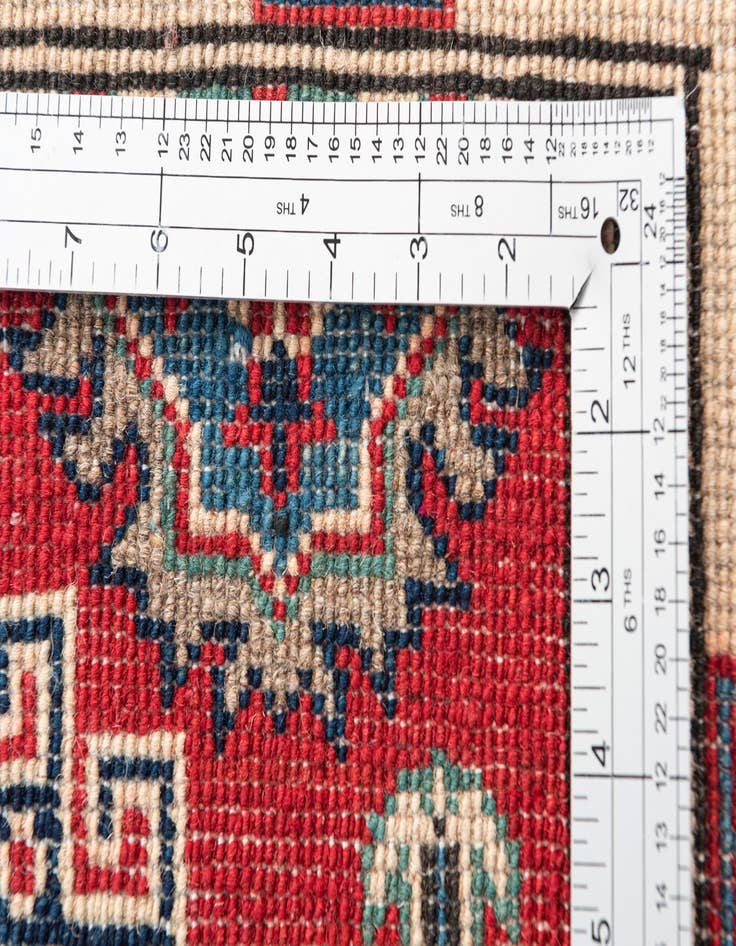 Detail image of  2' 8 x 4'  Hand Knotted Kazak Rug