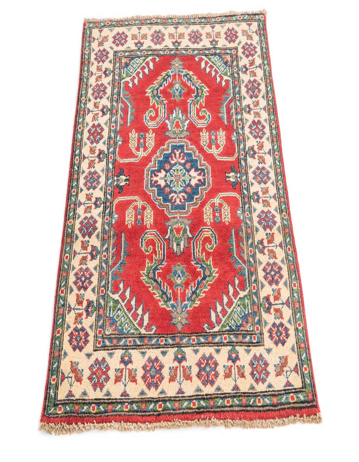 Detail image of  2' 9 x 4' 2  Hand Knotted Kazak Rug