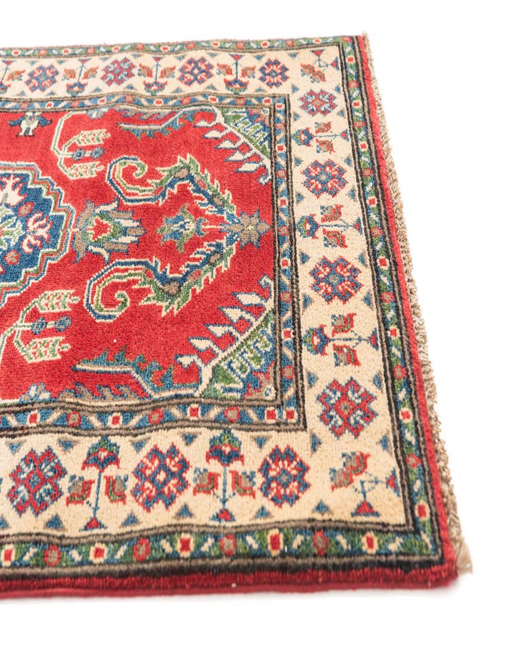 Detail image of  2' 9 x 4' 2  Hand Knotted Kazak Rug