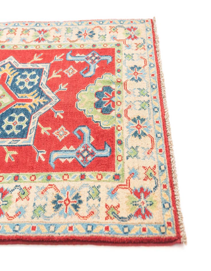 Detail image of  2' 9 x 4'  Hand Knotted Kazak Rug