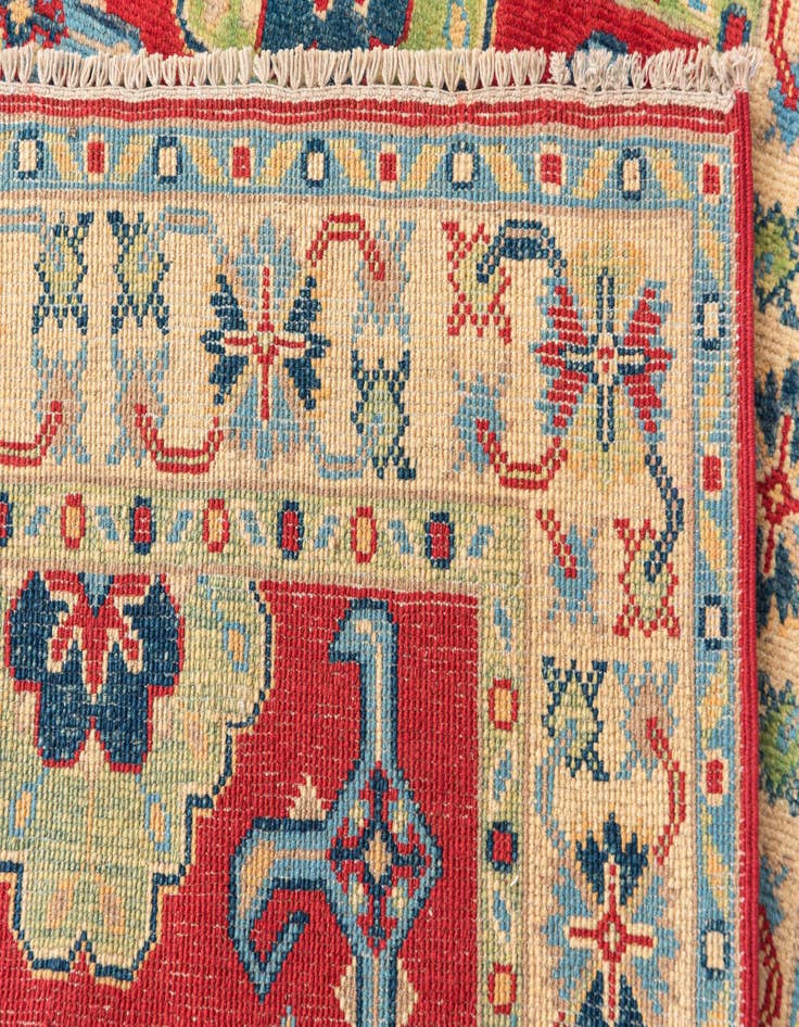 Detail image of  2' 9 x 4'  Hand Knotted Kazak Rug