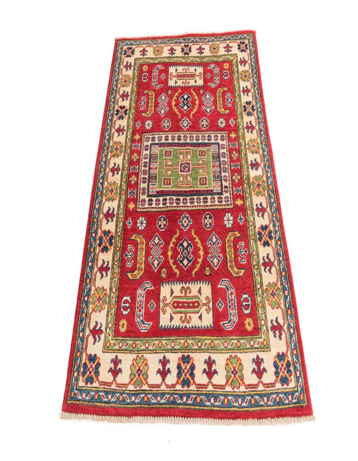 Detail image of  3' 5 x 5'  Hand Knotted Kazak Rug