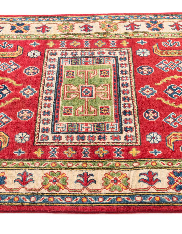 Detail image of  3' 5 x 5'  Hand Knotted Kazak Rug