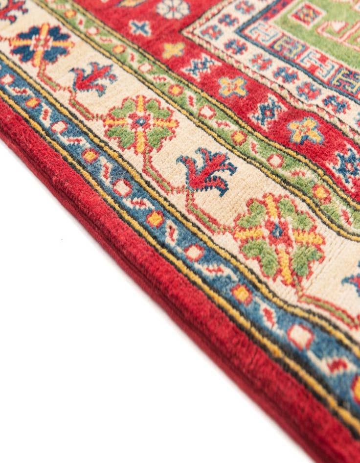 Detail image of  3' 5 x 5'  Hand Knotted Kazak Rug