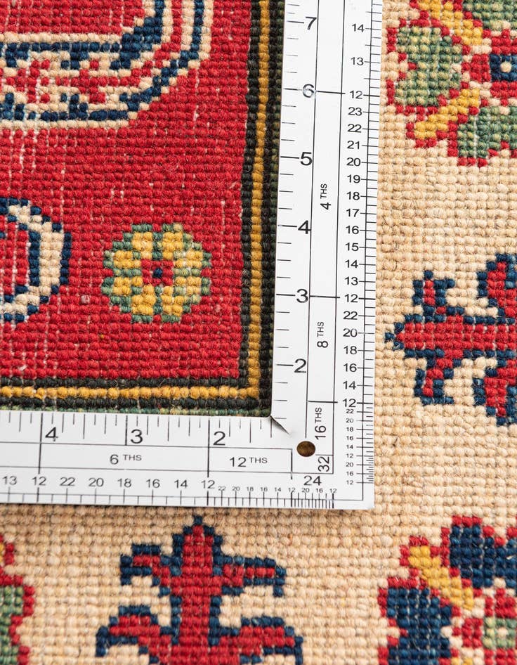 Detail image of  3' 5 x 5'  Hand Knotted Kazak Rug