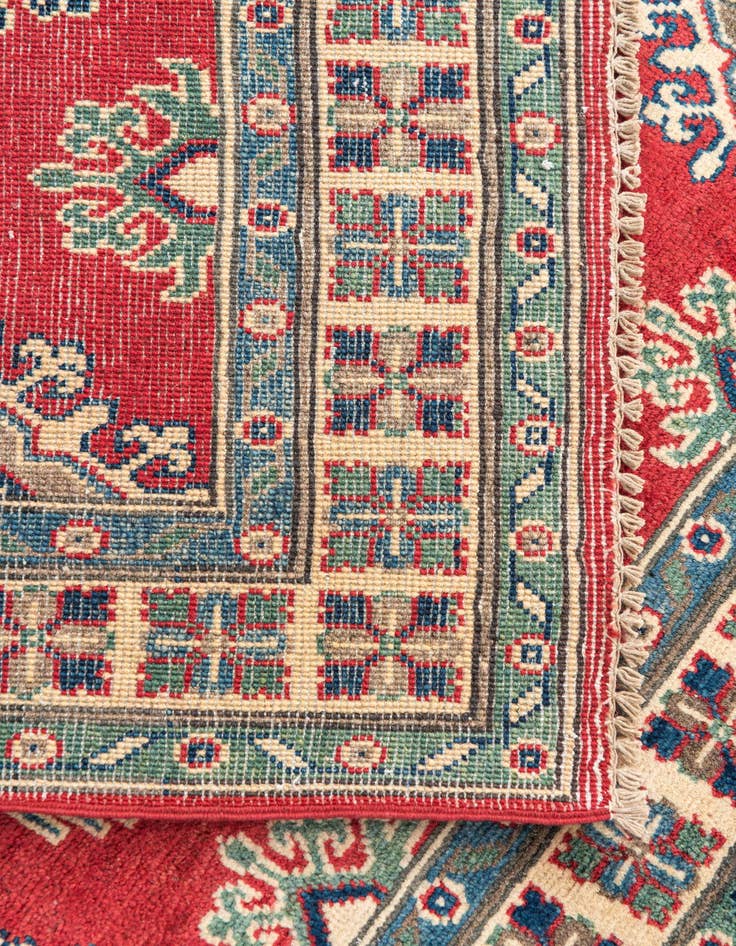 Detail image of  3' 5 x 5' 2  Hand Knotted Kazak Rug