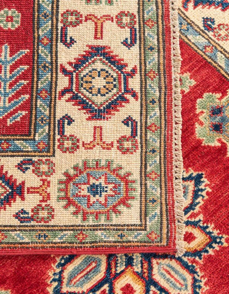 Detail image of  3' 4 x 5'  Hand Knotted Kazak Rug
