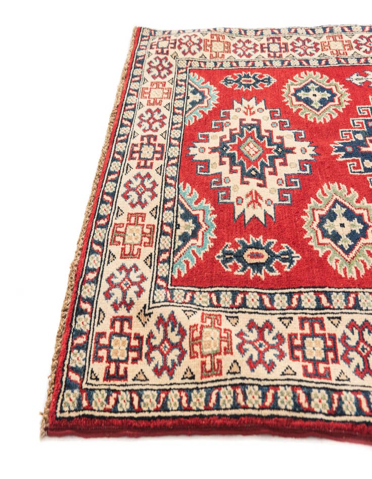 Detail image of  3' 5 x 4' 10  Hand Knotted Kazak Rug
