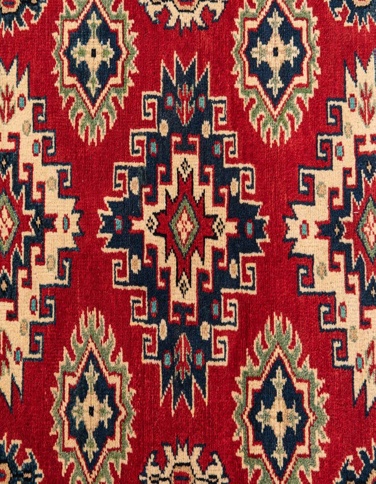 Detail image of  3' 5 x 4' 10  Hand Knotted Kazak Rug