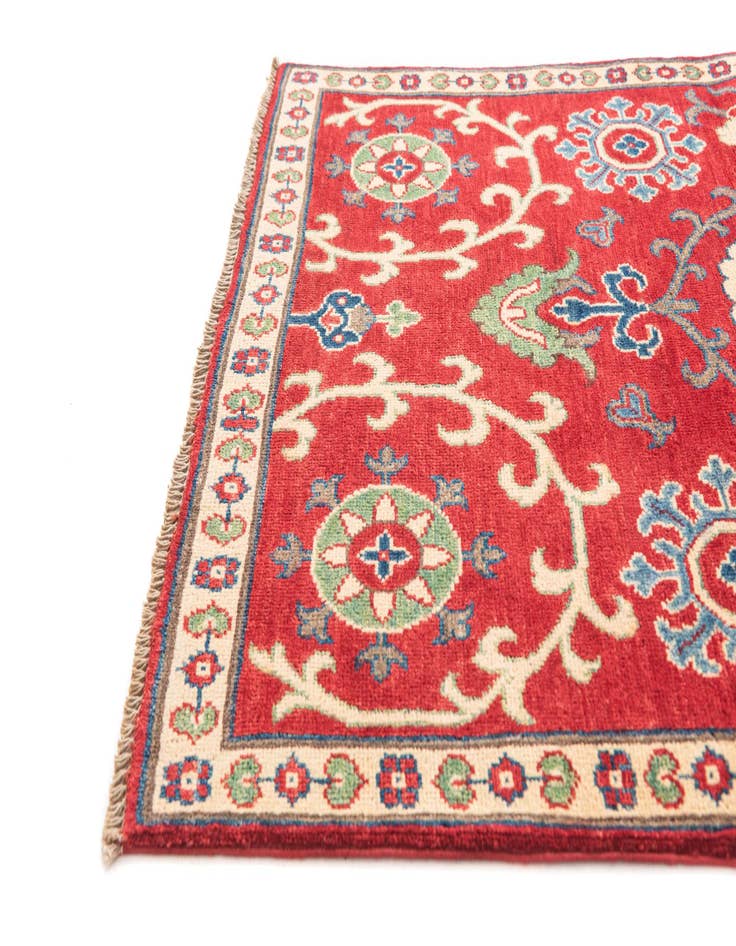 Detail image of  3' 4 x 5' 2  Hand Knotted Kazak Rug