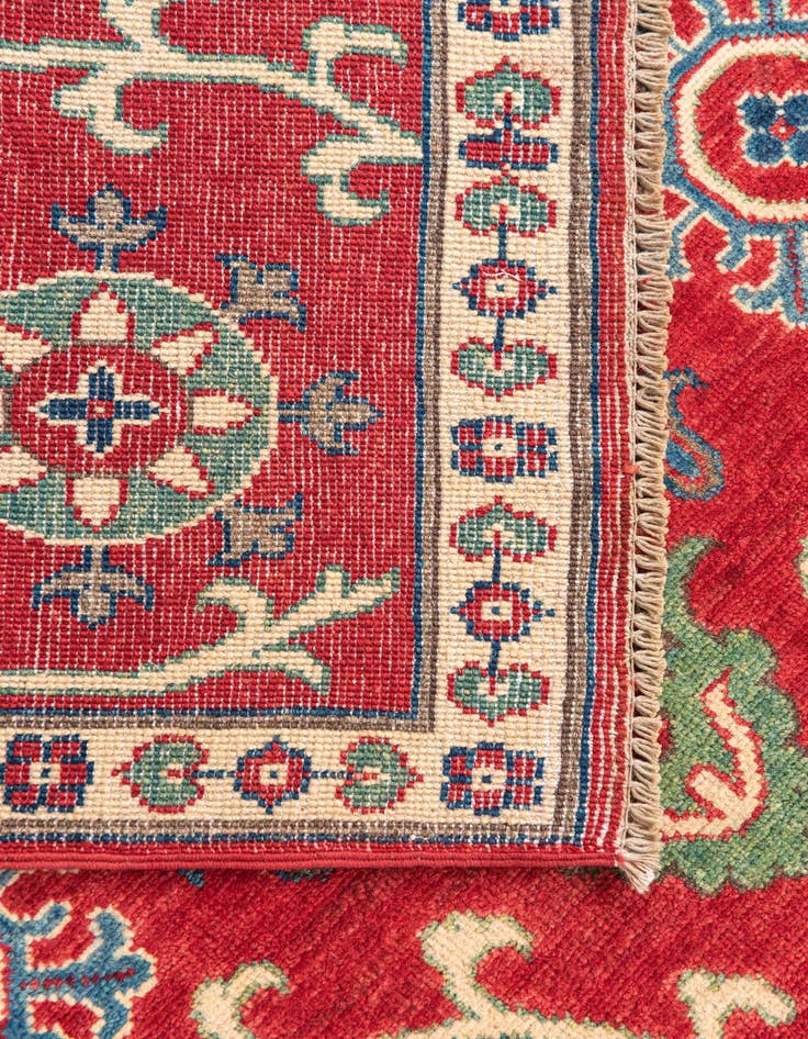 Detail image of  3' 4 x 5' 2  Hand Knotted Kazak Rug