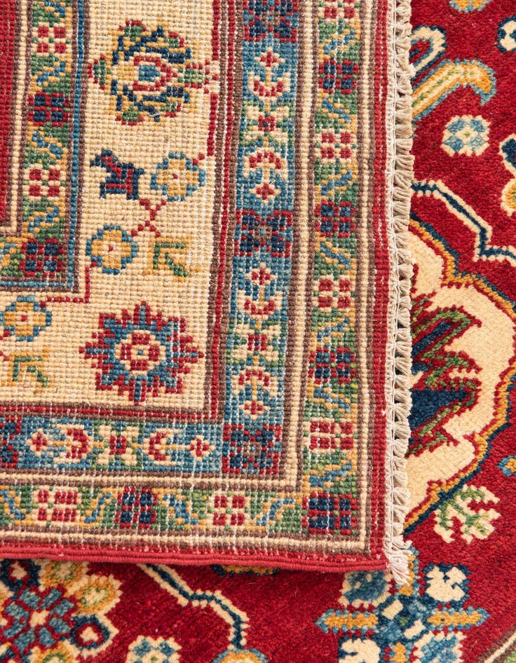 Detail image of  3' 5 x 4' 10  Hand Knotted Kazak Rug