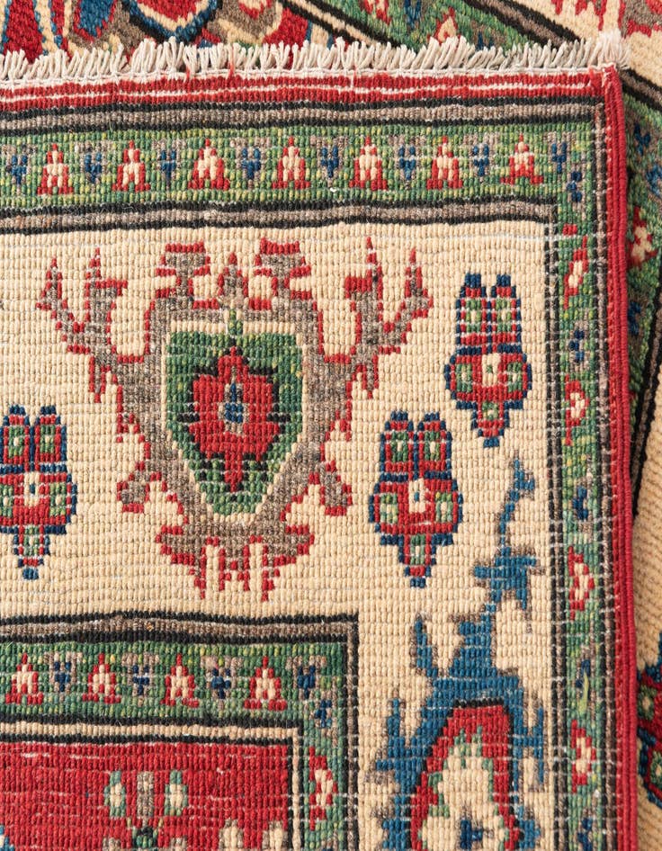 Detail image of  3' 3 x 5'  Hand Knotted Kazak Rug
