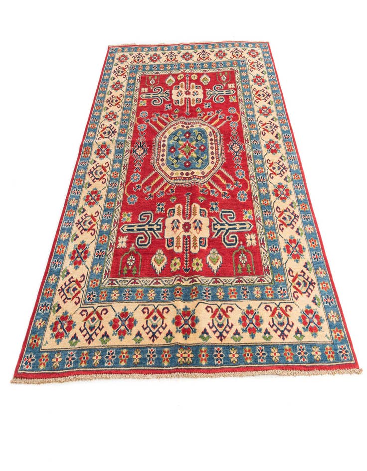 Detail image of  5' 7 x 8'  Hand Knotted Kazak Rug