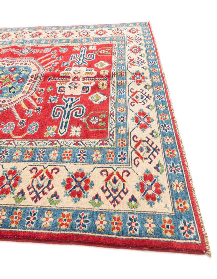 Detail image of  5' 7 x 8'  Hand Knotted Kazak Rug