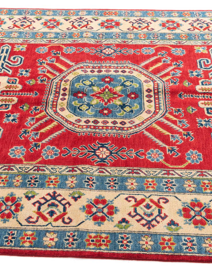 Detail image of  5' 7 x 8'  Hand Knotted Kazak Rug