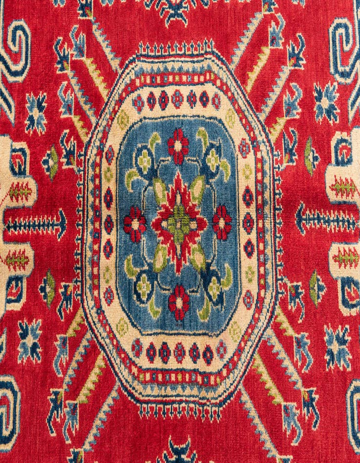 Detail image of  5' 7 x 8'  Hand Knotted Kazak Rug