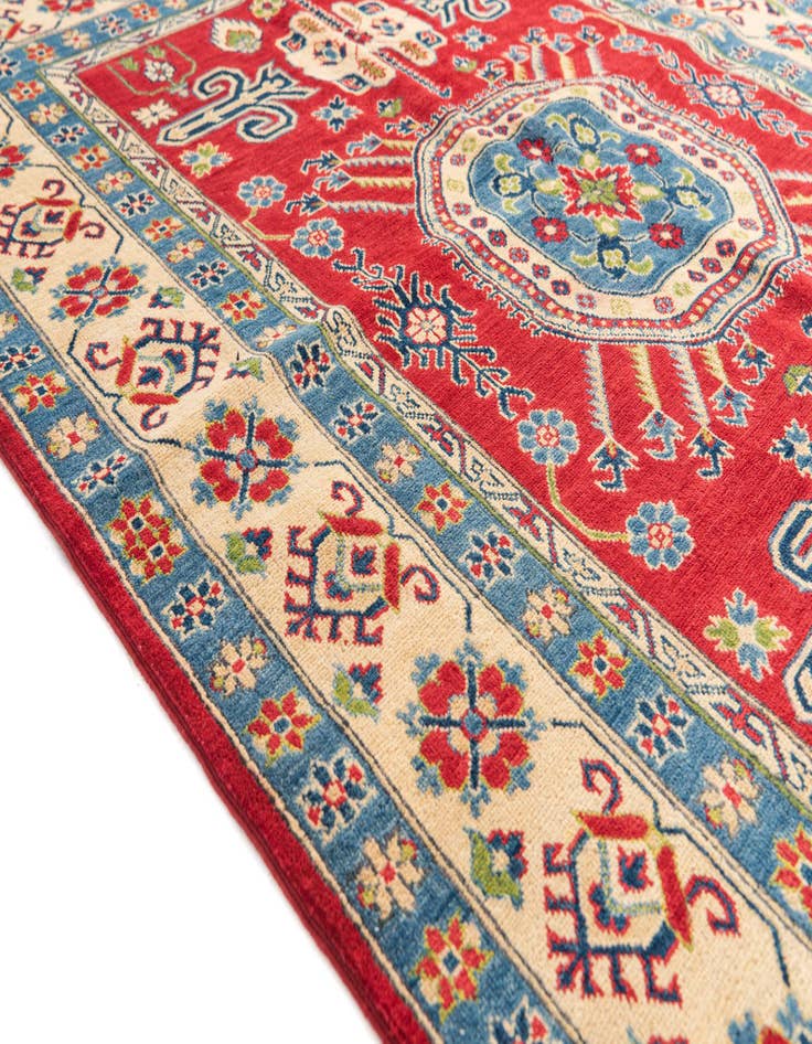 Detail image of  5' 7 x 8'  Hand Knotted Kazak Rug