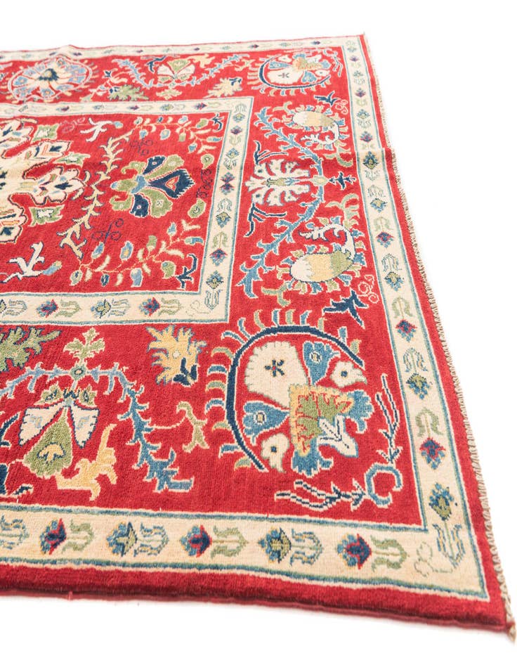 Detail image of  5' 7 x 8' 2  Hand Knotted Kazak Rug