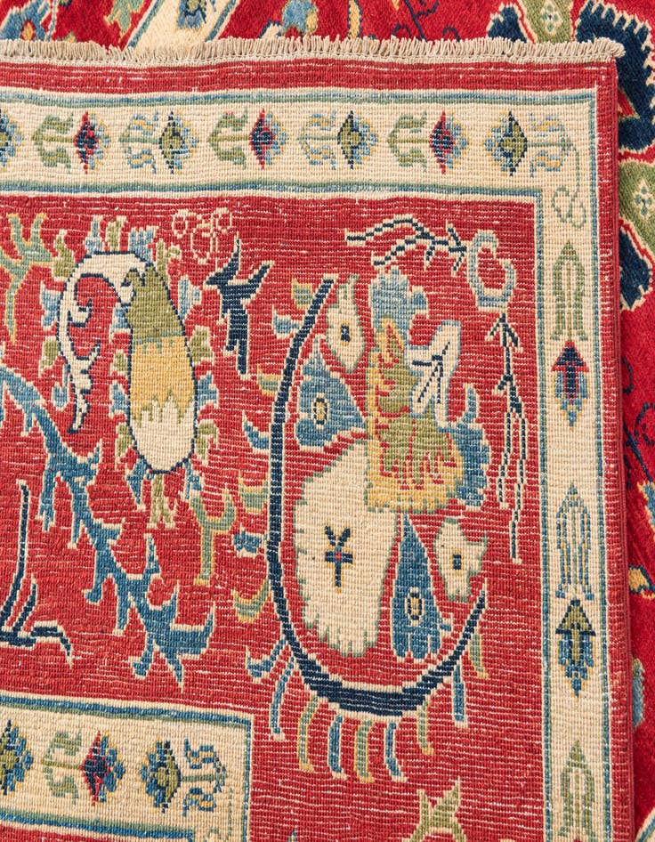 Detail image of  5' 7 x 8' 2  Hand Knotted Kazak Rug