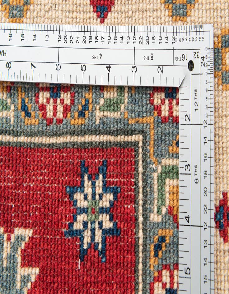 Detail image of  5' 9 x 8'  Hand Knotted Kazak Rug