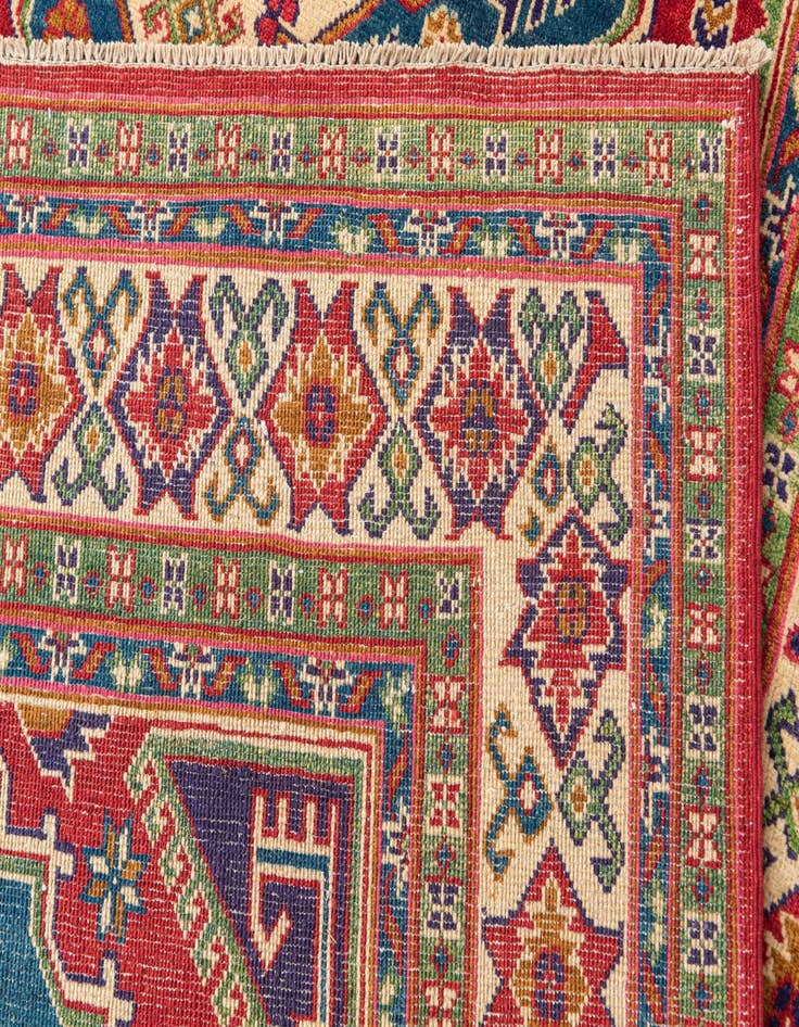 Detail image of  5' 7 x 8'  Hand Knotted Kazak Rug