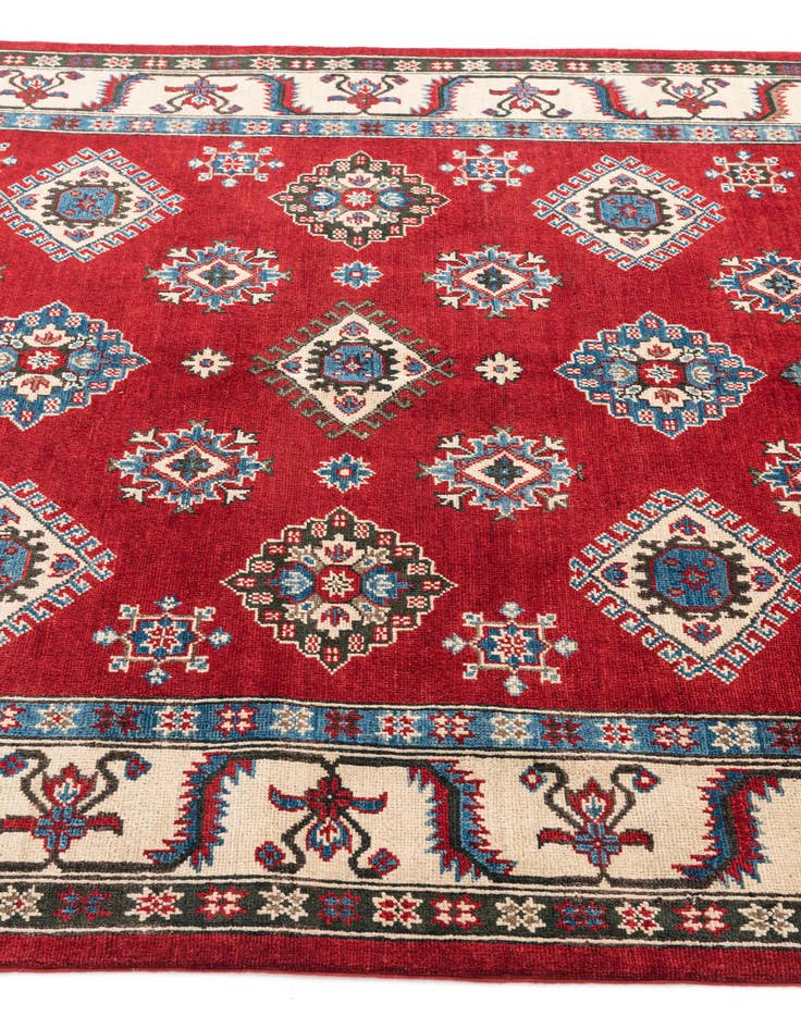 Detail image of  5' 8 x 8'  Hand Knotted Kazak Rug