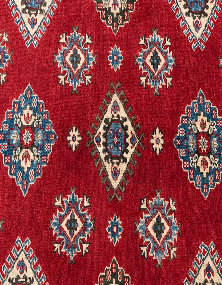 Detail image of  5' 8 x 8'  Hand Knotted Kazak Rug