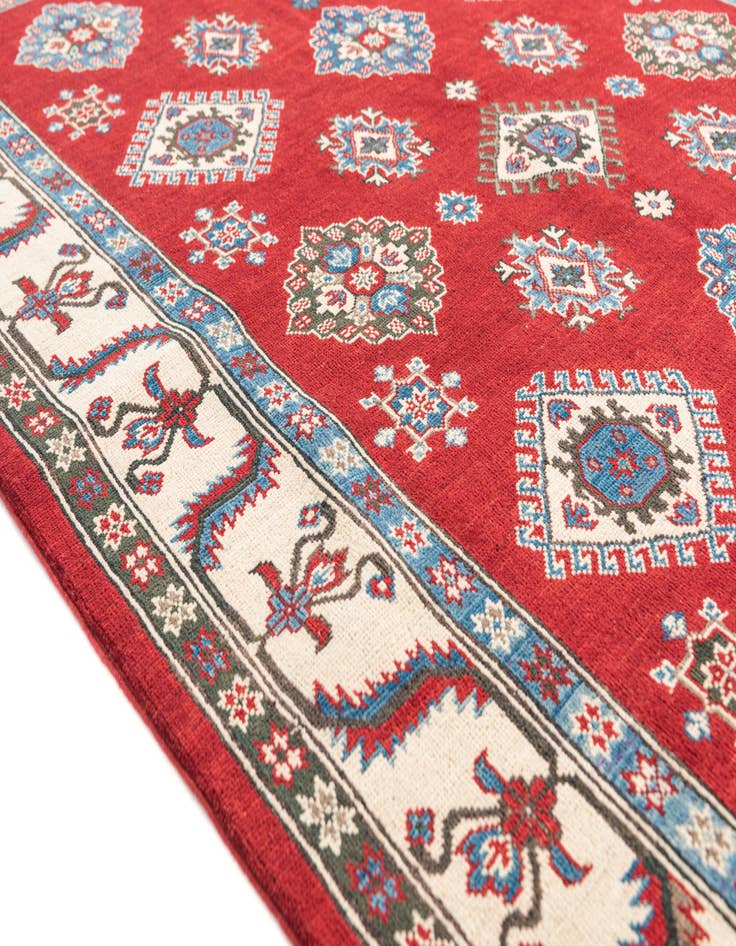 Detail image of  5' 8 x 8'  Hand Knotted Kazak Rug