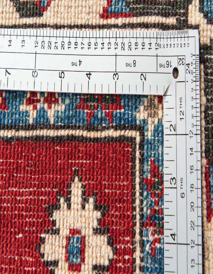 Detail image of  5' 8 x 8'  Hand Knotted Kazak Rug