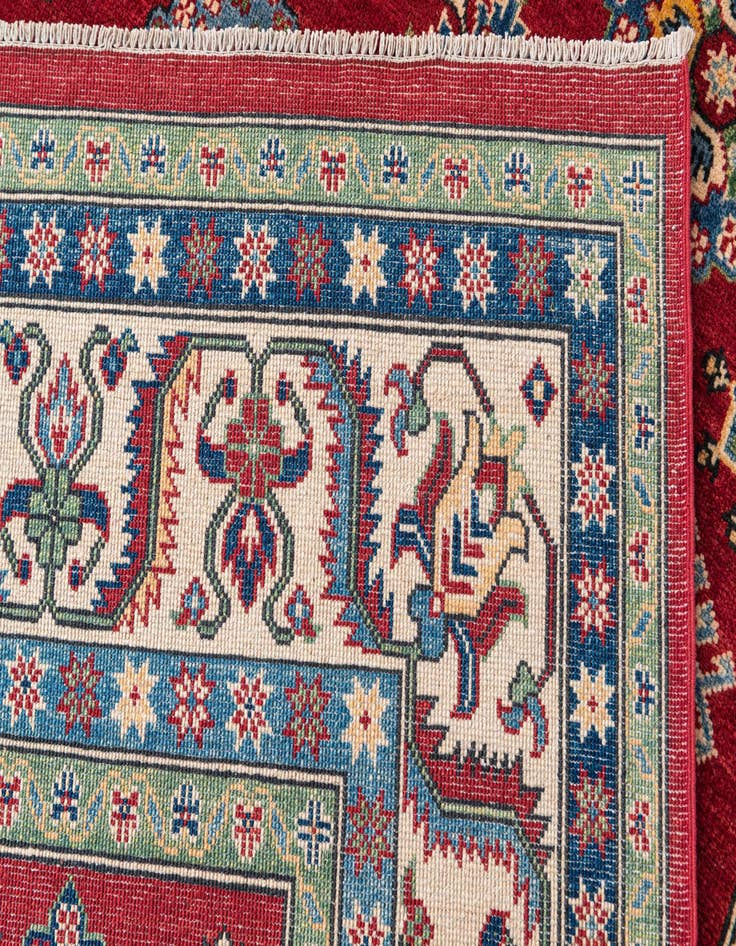 Detail image of  6' 7 x 9' 9  Hand Knotted Kazak Rug