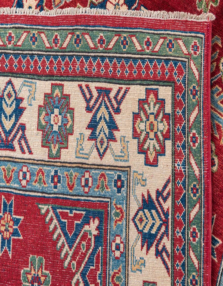 Detail image of  6' 4 x 9' 7  Hand Knotted Kazak Rug