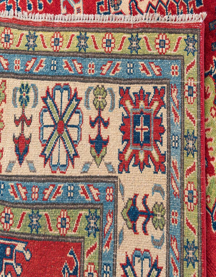 Detail image of  6' 9 x 10'  Hand Knotted Kazak Rug