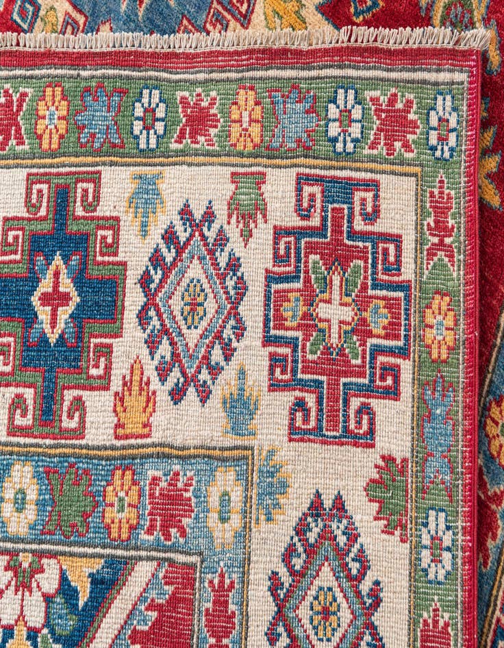 Detail image of  6' 6 x 9' 10  Hand Knotted Kazak Rug