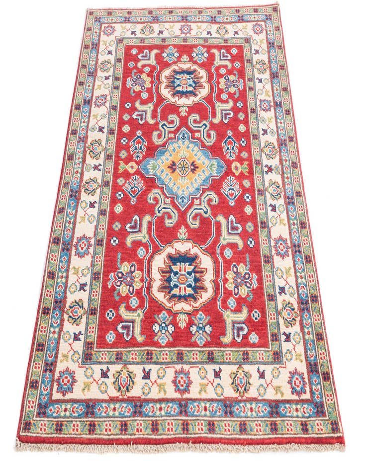 Detail image of  3' 5 x 4' 10  Hand Knotted Kazak Rug