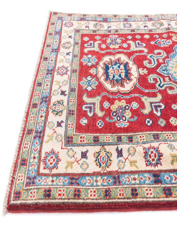 Detail image of  3' 5 x 4' 10  Hand Knotted Kazak Rug