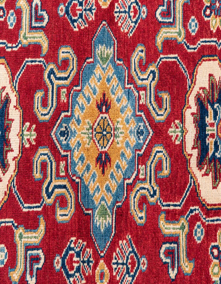 Detail image of  3' 5 x 4' 10  Hand Knotted Kazak Rug