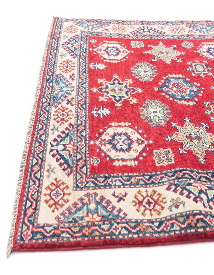 Detail image of  4' x 6' 1  Hand Knotted Kazak Rug