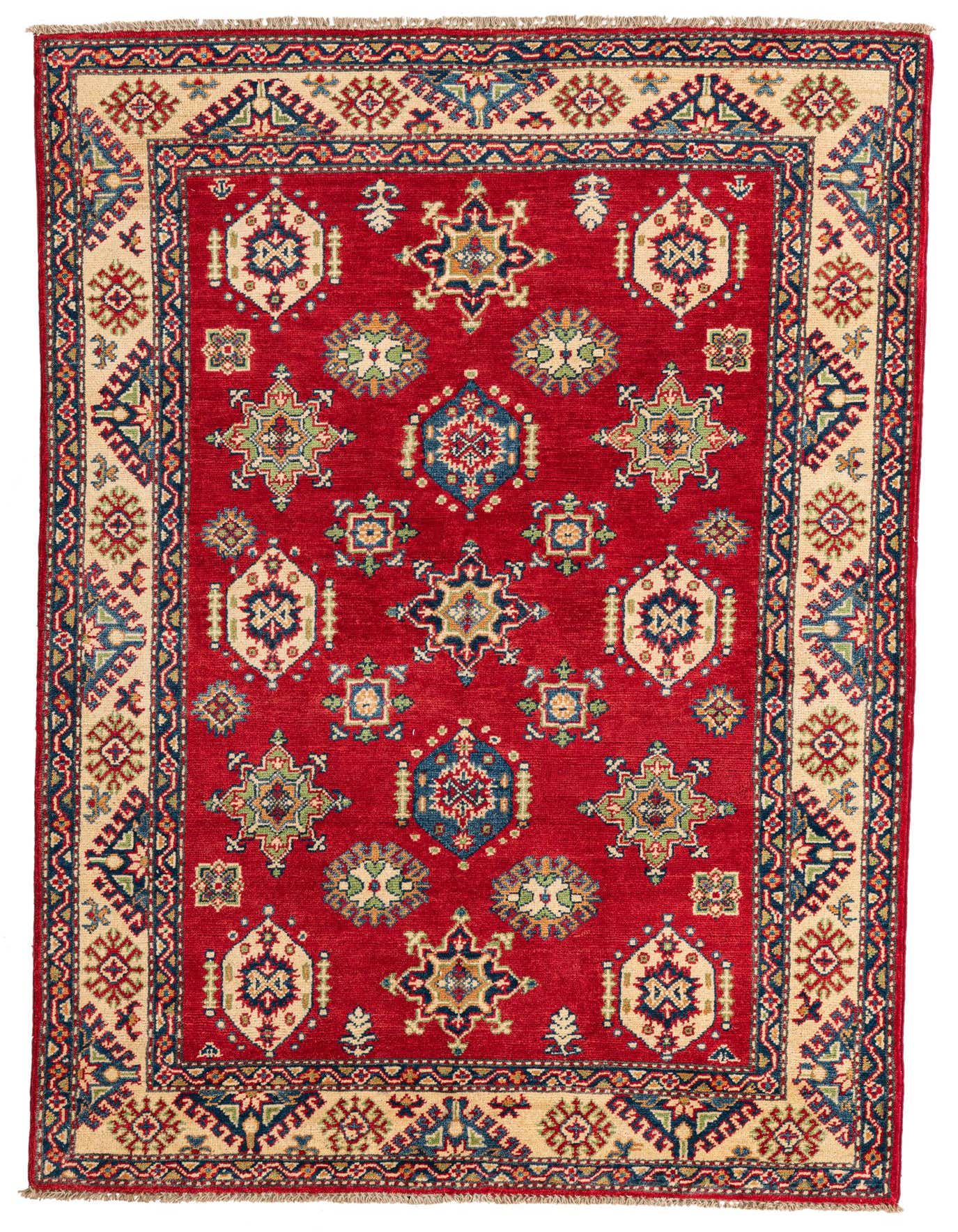 Primary image  4' x 6' 1  Hand Knotted Kazak Rug