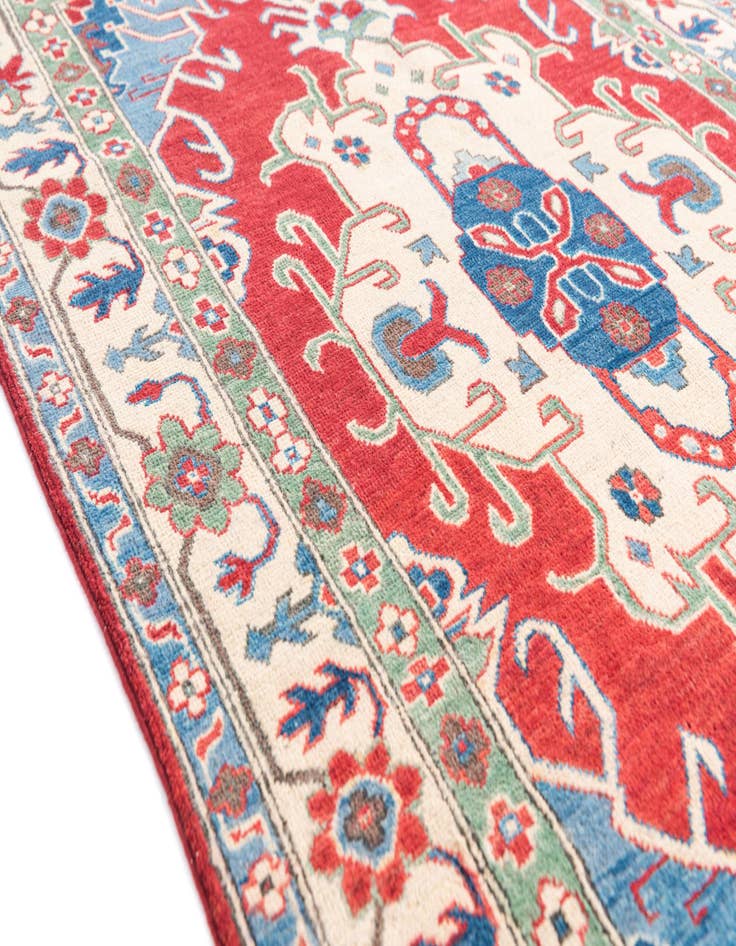 Detail image of  4' x 6' 1  Hand Knotted Kazak Rug