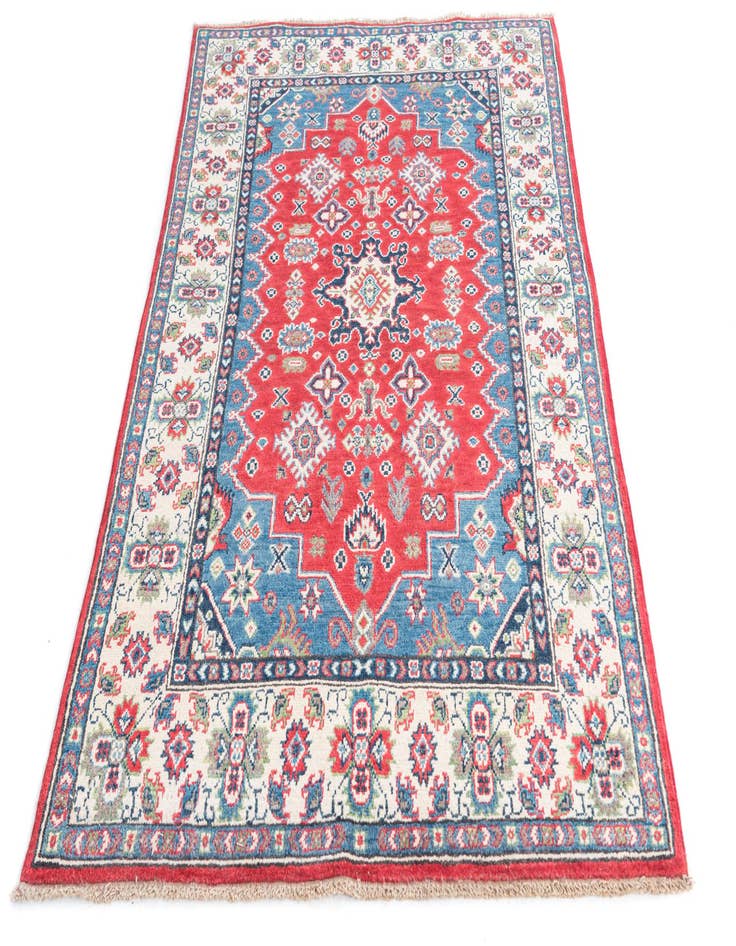 Detail image of  4' x 6' 3  Hand Knotted Kazak Rug