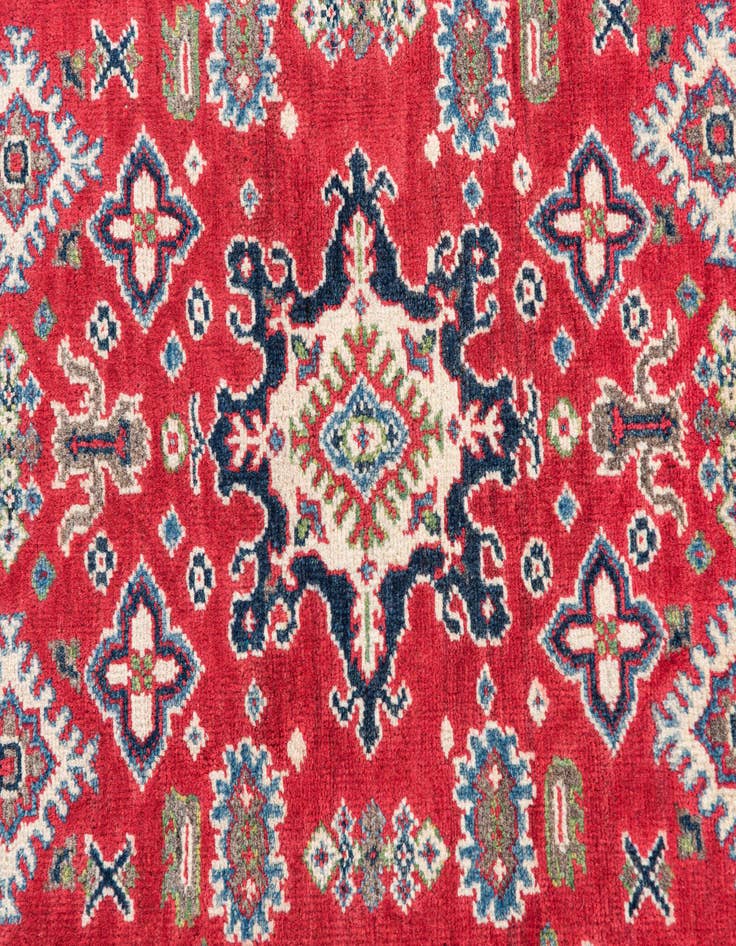 Detail image of  4' x 6' 3  Hand Knotted Kazak Rug