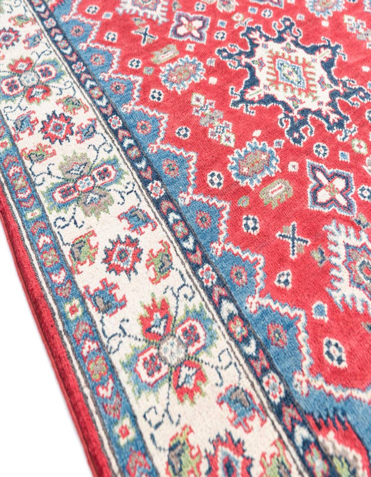 Detail image of  4' x 6' 3  Hand Knotted Kazak Rug