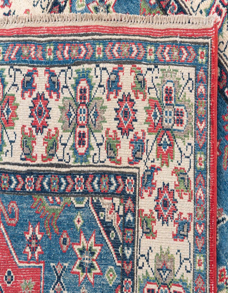 Detail image of  4' x 6' 3  Hand Knotted Kazak Rug