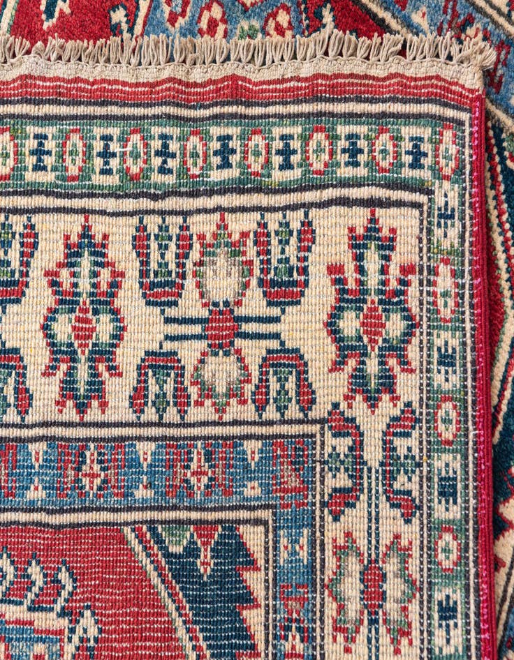 Detail image of  3' 4 x 5' 2  Hand Knotted Kazak Rug