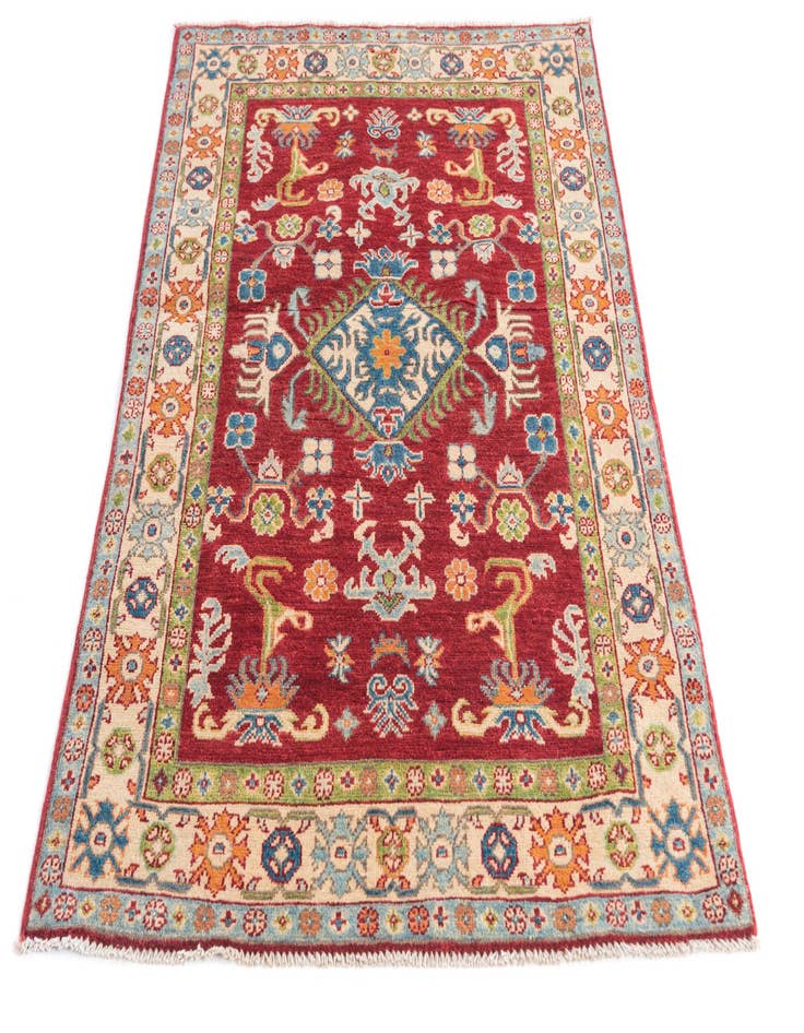 Detail image of  3' 4 x 5' 1  Hand Knotted Kazak Rug