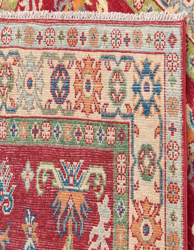 Detail image of  3' 4 x 5' 1  Hand Knotted Kazak Rug