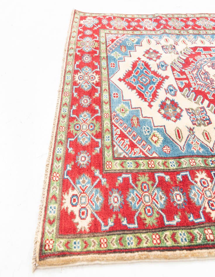 Detail image of  4' 1 x 6' 1  Hand Knotted Kazak Rug