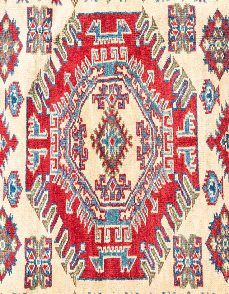 Detail image of  4' 1 x 6' 1  Hand Knotted Kazak Rug