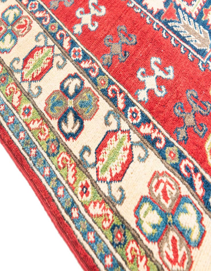 Detail image of  4' x 6' 1  Hand Knotted Kazak Rug